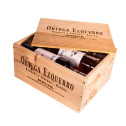 Dřevěná bedna s víny Rioja